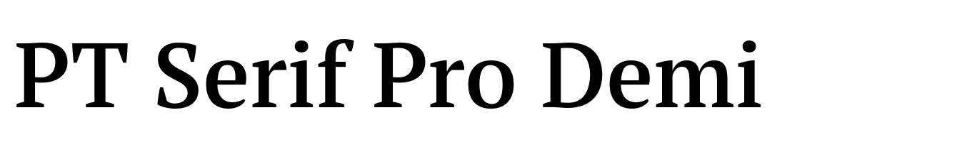 PT Serif Pro Demi